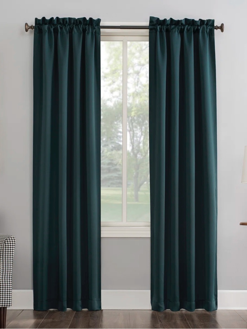 Green Blackout Curtains Set of 2 Panels